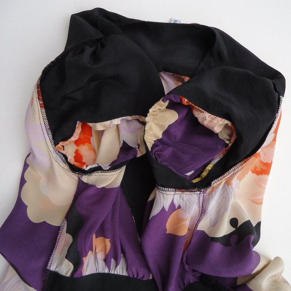 SIZE 2. CORAY LYNN CALTER SILK  FLORAL DRESS. - Picture 7 of 16